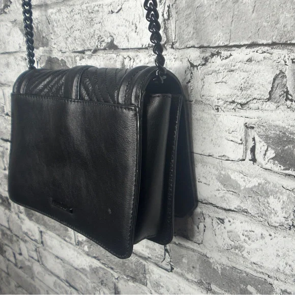 EUC Rebecca Minkoff Black Chevron Crossbody Bag